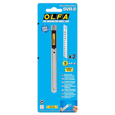 picture of an Olfa knife, ideal for making canvases 