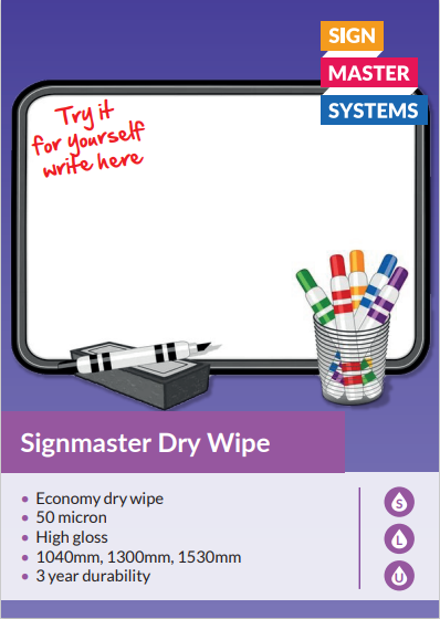 SIGNMASTER DRY WIPE - signmastersystems