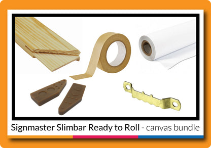 Signmaster Slimbar Canvas Ready to Roll Bundle